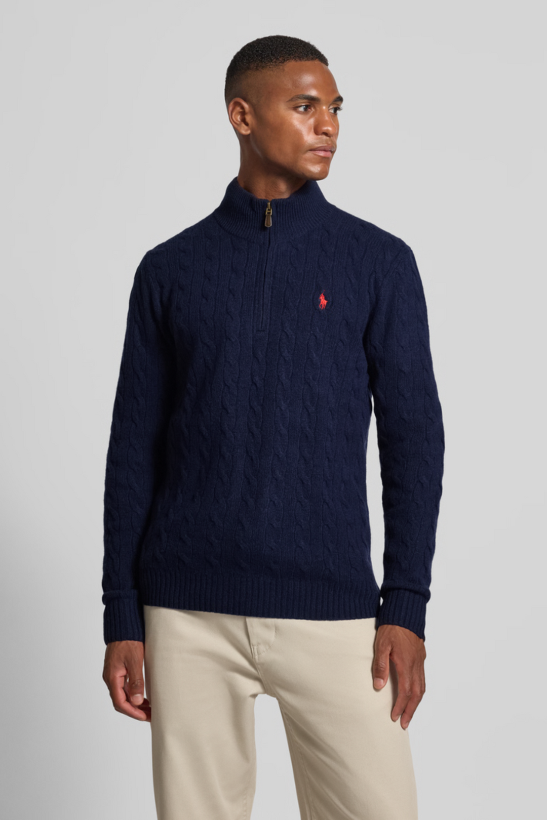 Suéter tricotado com zíper - Ralph Lauren