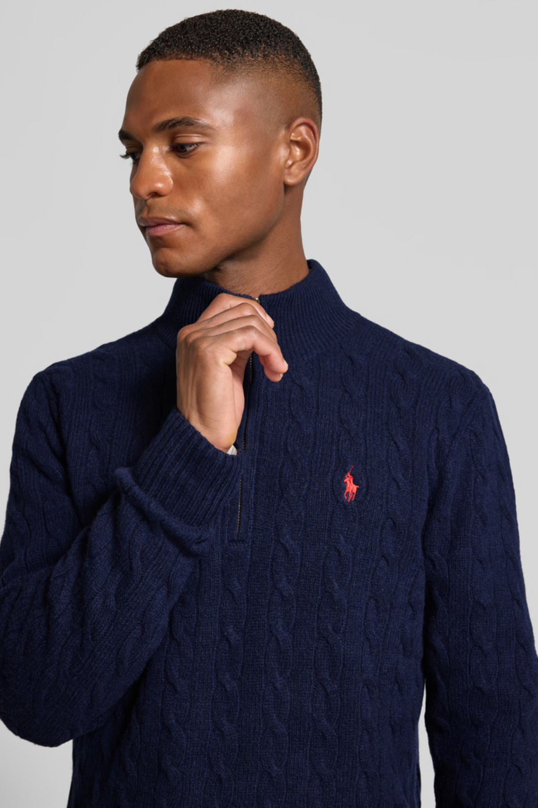 Suéter tricotado com zíper - Ralph Lauren