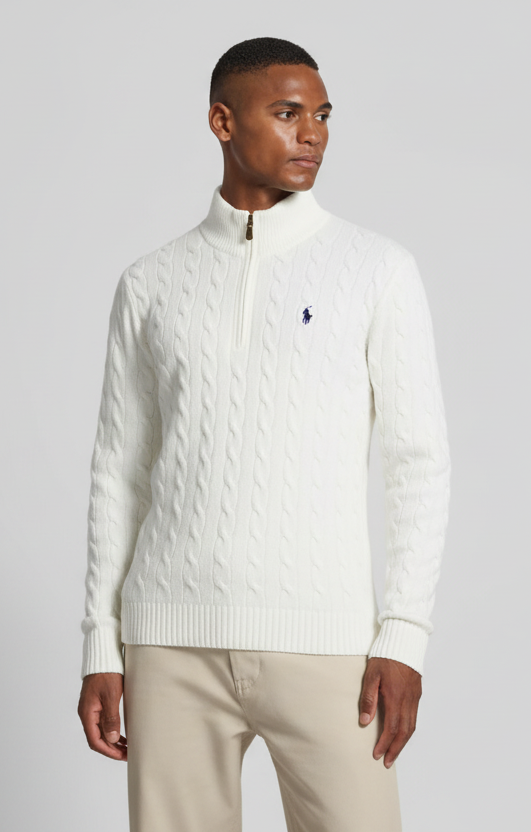 Suéter tricotado com zíper - Ralph Lauren